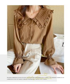 シャツ・ブラウス | ブラウス シャツ レディース 40代 上品 ブラウス きれいめ 通勤 OL ビジネス ゆったり 白  コーヒー ホワイト 秋 シフォン 夏 上品 秋コーデ 着痩せ