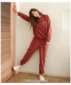 セットアップ | ルームウェアルームウェア秋冬 ボアルームウェア レディース 部屋着 パジャマスーツ ナイトウェア 暖か ナイトウェア 50代 20代 30代 40代