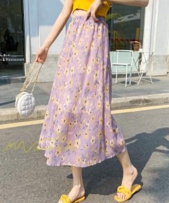 スカート | レディース シフォン フレア マキシ ロングウエストゴム マキシ花柄 ゆったり 20代30代40代50代 通勤通学 普通着 お出かけ お呼ばれ