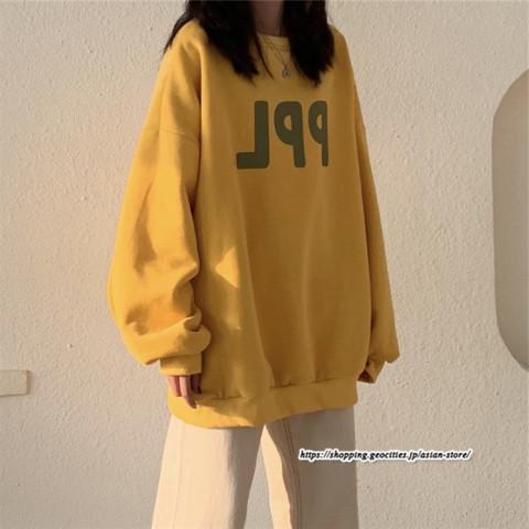 パーカー | トレーナー レディース プルオーバー クルーネック 長袖 トップス Tシャツ スウェット ゆったり 秋冬 トップス カジュアル 練習着 春 ルームウェア