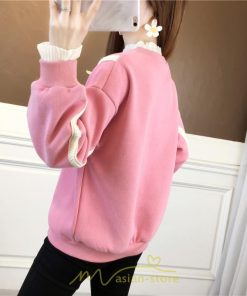 パーカー | トレーナー レディース プルオーバー クルーネック 長袖 レース トップス Tシャツ スウェット ゆったり 蝶結び カジュアル 20代30代40代50代