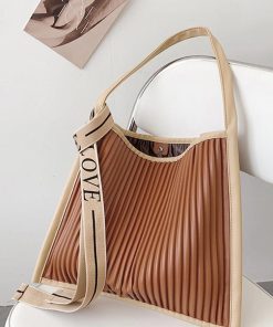 トートバッグ | プリーツ エコレザー 韓国