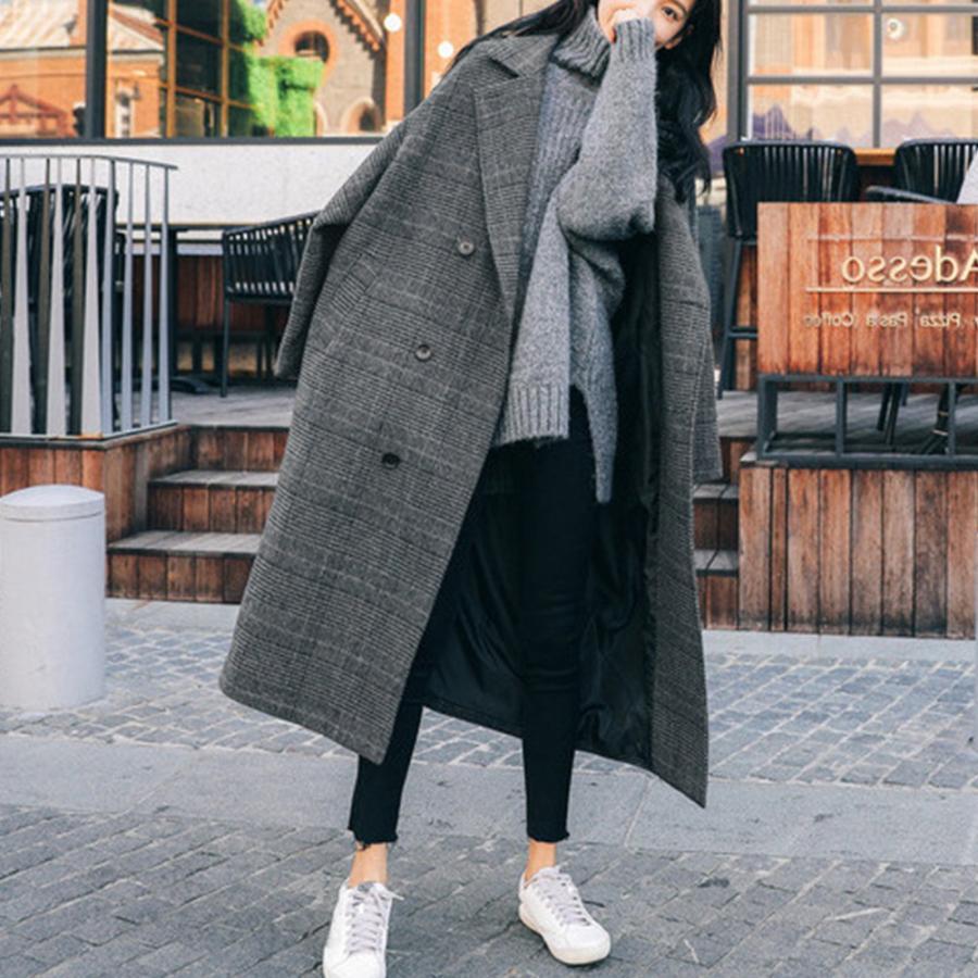 トレンチコート | チェスターコート グレンチェック 韓国