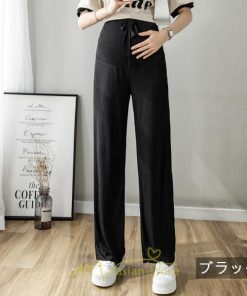パンツ レギンス | 夏マタニティパンツ ワイドパンツ 涼感 ひんやり ウエストゴム 産前産後 妊婦 妊娠 無地 お腹包む 柔らか 夏パンツ 落ち感 マタニティ ママ ゆったり