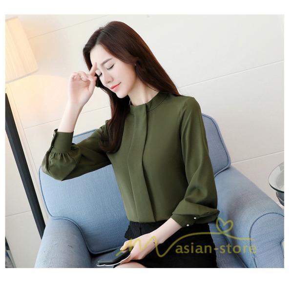 在庫ある | 短納期シフォンブラウスレディース 無地シャツ ビジネスブラウストップス オフィスフォーマルシャツブラウス 薄手 春夏衣装 通学通勤 エレガント 着痩せ OL