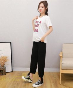 パンツ レギンス | ワイドパンツ 妊婦服 カジュアル レディース 産前 マタニティウェア ゆったり ウエスト調整 大きいサイズ 無地 ママ 夏 春 ストレッチ マタニティパンツ 9分丈