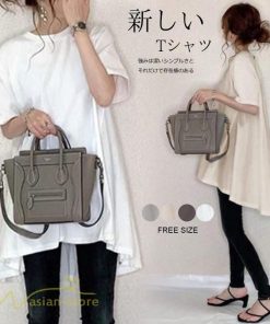 ｔシャツ・カットソー | Tシャツ レディース 半袖 カジュアル クルーネック おしゃれ 女性用 シンプル 無地 フレア カジュアル 可愛い トップス カットソー 4色 上品 フリーサイズ