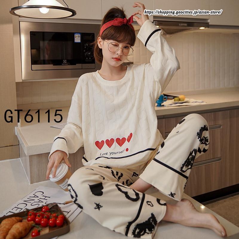 パジャマ ルームウェア | パジャマ レディース ナイトウエア 長袖 部屋着 プルオーバー ルームウェア 上下セット 寝巻き 春秋 リラックス 長袖ルームウェア 通気 着やすい