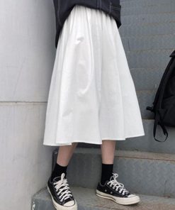 ロングスカート | Aライン フレアスカート黒