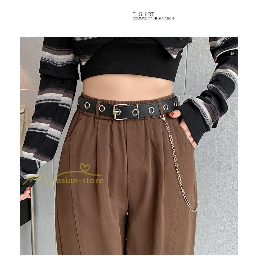 ワイドパンツ | レディース ロング丈 ストリート風 ロングパンツ シンプル 秋冬コーデ 体型カバー ウエストゴム お出かけ ポケット ハイウエスト ゆったり