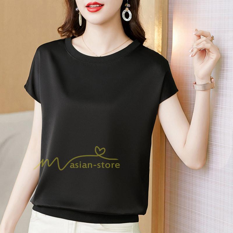 tシャツ・カットソー | トップス Tシャツ レディース 春 夏 秋 半袖 クルーネック 無地 プルオーバー 20代30代40代50代 ママ シンプル 着痩せ 大きいサイズ カジュアル 上品 お出かけ