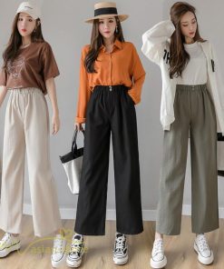 ワイドパンツ | ガウチョパンツ ゆったり ロングパンツ ハイウエストパンツ ウエストゴム カジュアルパンツ 無地 体型カバー レディース おしゃれ 通勤通学