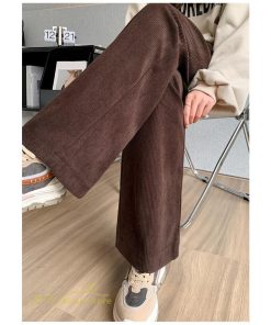ワイドパンツ | パンツ レディース 秋 冬 新作 カジュアルパンツ 無地 ロングパンツ ポケット コーデュロイパンツ 秋冬コーデ ウエストゴム スウェットパンツ