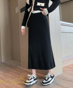 スカート | マタニティ秋 冬 レディース マタニティウェア 妊婦服 産前 産後 シンプル 無地 きれいめ リブニット ゆったり ハイウエスト ウエスト調整