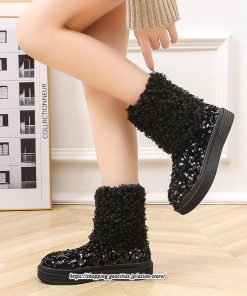 ブーツ | ムートンフェイクムートン ショートもこもこ ボア 定番 シューズ 靴 秋靴 レディース 可愛い 痛くない 歩きやすい 秋 あったか 冬