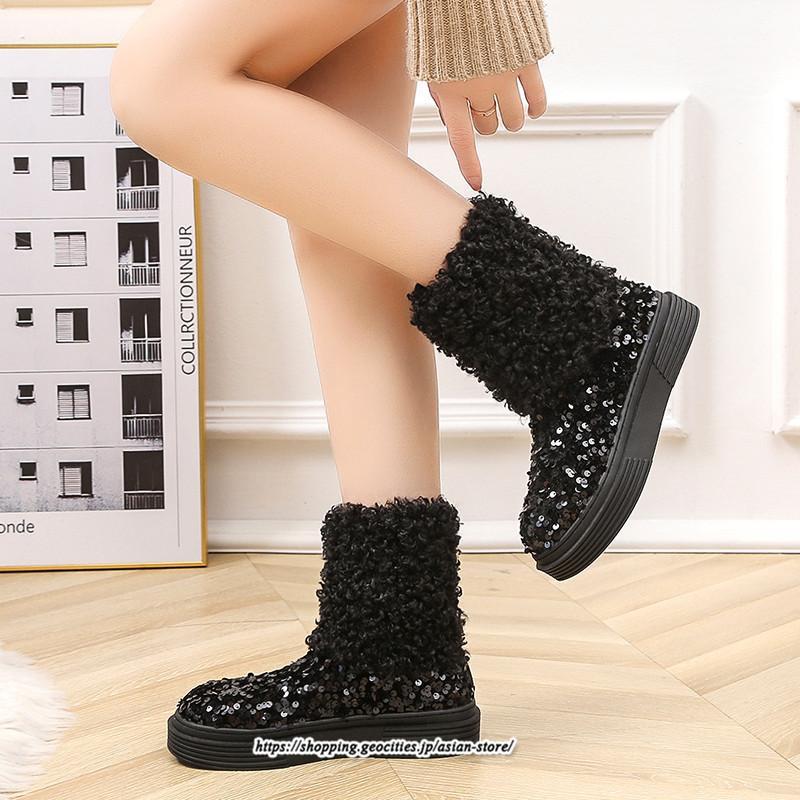 ブーツ | ムートンフェイクムートン ショートもこもこ ボア 定番 シューズ 靴 秋靴 レディース 可愛い 痛くない 歩きやすい 秋 あったか 冬