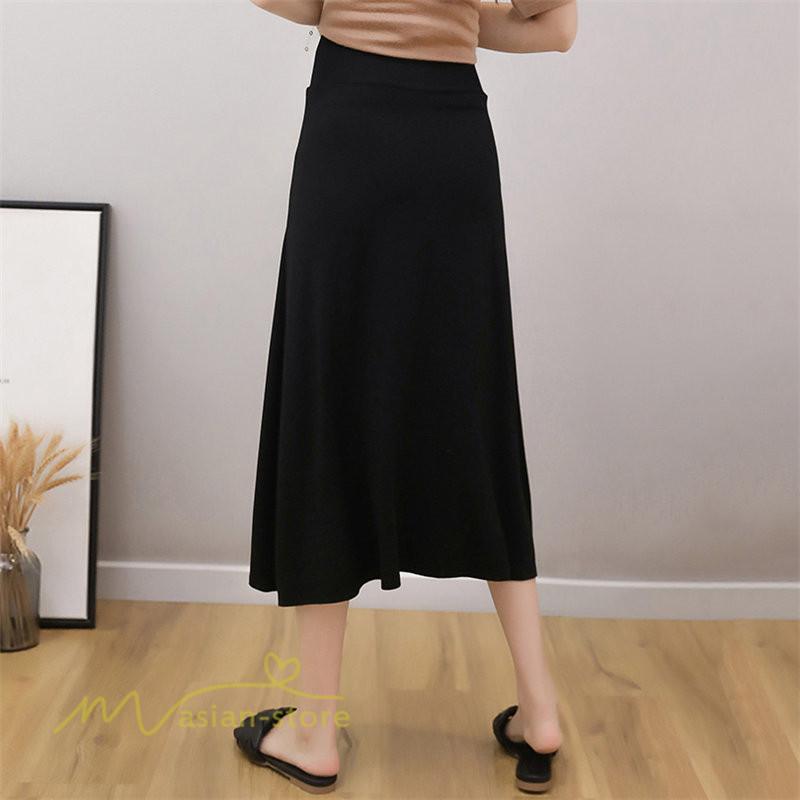 スカート | マタニティレディース Aラインロング丈 マタニティウェア 妊婦服 カジュアル 体型カバー 春 夏 ウエスト調整 ゆったり マタニティ