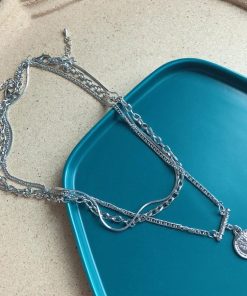 ネックレス | セット レディース ジュエリー ネックレス重ね付け シンプル シルバー アクセサリー チェーンペンダント