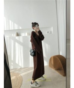 ニットワンピース | レディース 冬 きれいめ ニットフレア ロング おしゃれ 秋冬 長袖 送料無料 可愛い 萌え袖 上品 秋冬コーデ 20代30代40代50代 がーりー