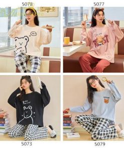 パジャマ　ルームウェア | ルームウェア パジャマ レディース 長袖 春秋 長袖 長ズボン 上下セット セットアップ 寝巻き 部屋着 ナイトウェア ズボン Tシャツ かわいい ボトムス 柔らかい