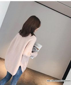ニット・セーター | ニット レディース 秋 秋服 トップス セーター 秋服コーデ 長袖 Vネック オフィスカジュアル プルオーバー ゆったり 大きめ ラウンドヘム模様編みニット 冬服