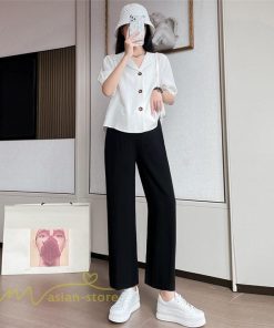 パンツ レギンス | ワイドパンツ マタニティウェア 妊婦服 パンツ 着痩せ 無地 マタニティパンツ おしゃれ 上品 春 夏 ウエスト調整 マタニティパンツ 産前 お出かけ カジュアル