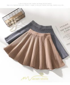 スカート | レディース ボトムス ミニ丈 ひざ上 ウエストゴム 楽ちん ゆったり ニット 秋冬 韓国風 Aライン フレア デート 着痩せ 可愛い お出かけ 脚長効果