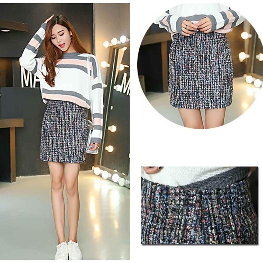 タイトスカート | ツイード スカート 台形スカート ミニスカート ハイウエスト