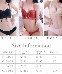 キャミソール | レース ブラジャー ショーツ 上下セット セット 下着 チュール パッド付き ノンワイヤー