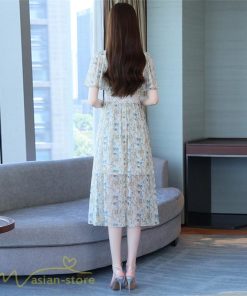 ミディアム | Aラインワンピース レディース 着痩せ ワンピース 花柄 エレガント おしゃれ 大きいサイズ 夏新作 サマーワンピース 上品 40代 20代 カジュアル 30代 日常感