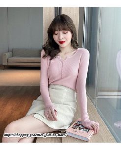 ニット・セーター | カットソー ニット レディース リブニット 長袖 秋冬 春 トップス スリム ストレッチ インナー 無地 着痩せ 長袖ニット 長袖カットソー プルオーバー 通学通勤