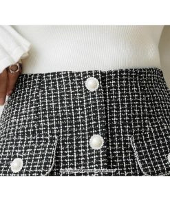 スカート | ミニレディース Aライン ハイウエスト ショート丈 カジュアル お出かけ 通勤 着回し オシャレ 新作 韓国風 ラシャ 暖か キレイめ 2022秋冬