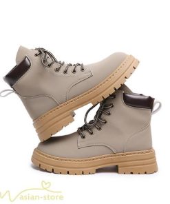 ショートブーツ | レディース ブーティー 太ヒール ブーツ ショートヒール カジュアル レースアップ コスプレ靴 厚底 歩きやすい ローヒール靴 編み上げブーツ