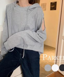 Tシャツ・カットソー | プルオーバー スウェット 薄手 肩見せ トップス トレーナー レディース パーカー カジュアル 肩出し 長袖 カットソー