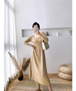 ニットワンピース | ワンピース 秋 秋服 レディース ニット ロングワンピース ロング 長袖 冬 冬服 Aライン 着痩せ 大人上品 お出かけ デート エレガント 送料無料 20代30代40代