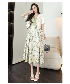 スカート | マキシロング ワイド フレア ゆったり 2トーン 春 夏 秋 冬 体系カバー Aライン フェミニン 着痩せ 20代30代40代 カジュアル デイリー 通勤通学 上品