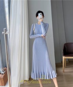 ニットワンピース | ロングワンピース ワンピース レディース ロング丈 秋 冬 マーメイド 着痩せ セクシー 足細効果 韓国風 20代30代40代50代 フェミニン