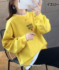 パーカー | 送料無料 重ね着 トレーナー レディース レイヤード フェイクレイヤード カットソー スウェット アルファベット刺繍 体型カバー トップス 長袖