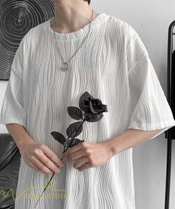 Tシャツ | Tシャツ メンズ カットソー 半袖丸首 シンプル ストライプ 夏新作 カッコウイイ メンズスタイル 上品 半袖 白 カジュアル 黒 クルーネック