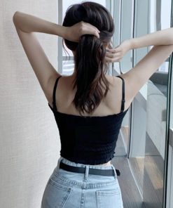 キャミソール | インナー ベアトップ レディース ストラップ付き チューブトップ トップス 韓国ファッション ストレッチ ギャザー飾り フリル