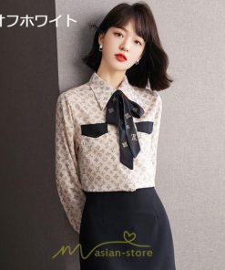 シャツ・ブラウス | シャツ ブラウス 秋冬 レディース リボン シフォン きれいめ フォーマル 春 長袖 通勤 OL オフィス ビジネス カジュアル キレイめ おしゃれ 高級感 綺麗 可愛い