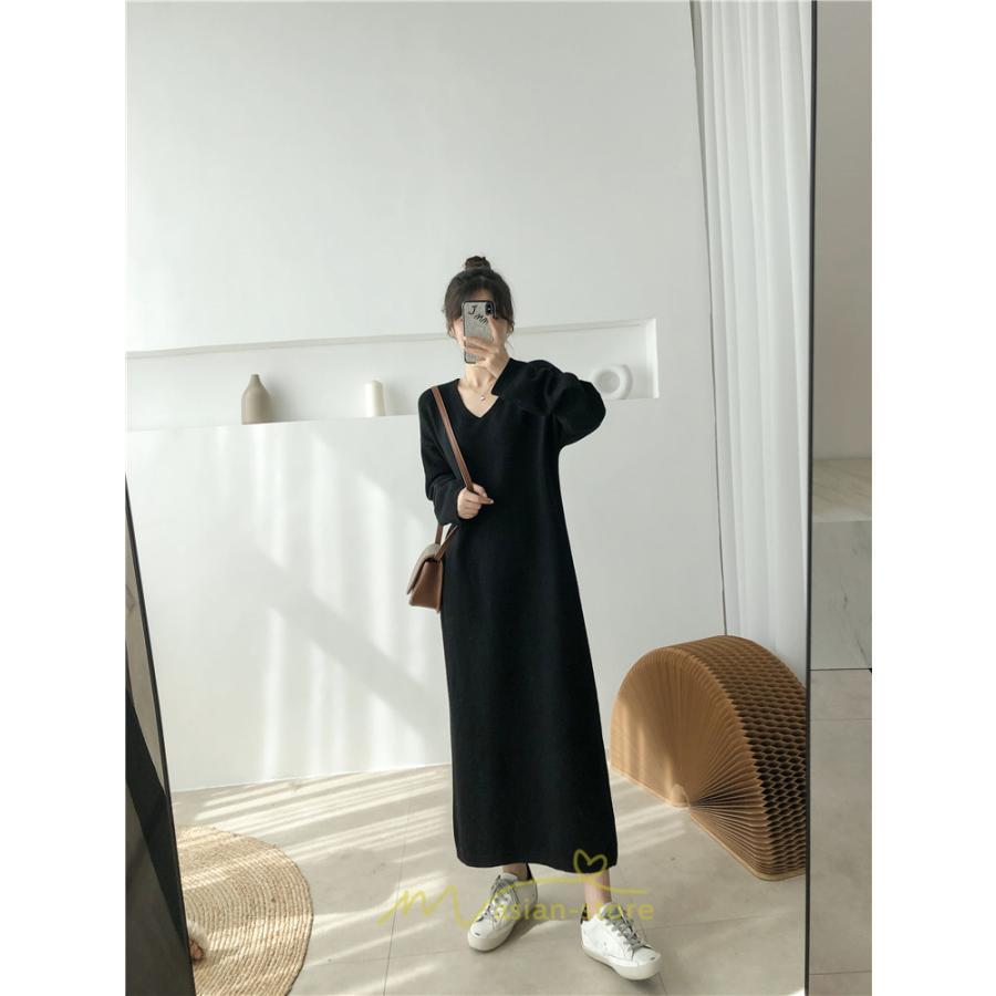 ニットワンピース | レディース 冬 きれいめ ニットフレア ロング おしゃれ 秋冬 長袖 送料無料 可愛い 萌え袖 上品 秋冬コーデ 20代30代40代50代 がーりー