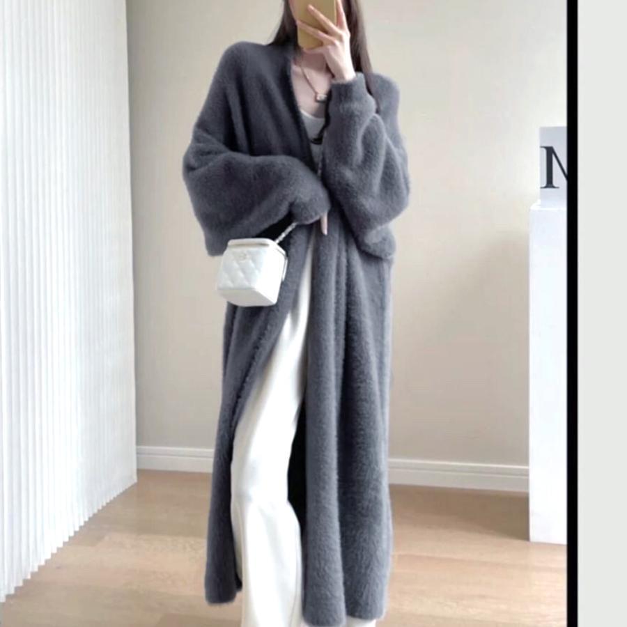 カーディガン | シャギーロングニット韓国風