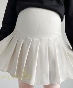 スカート | マタニティレディース ミニ夏 サマー マタニティウェア きれいめ プリーツ可愛い ママ おしゃれ 韓国風 無地 ウエスト調整 上品