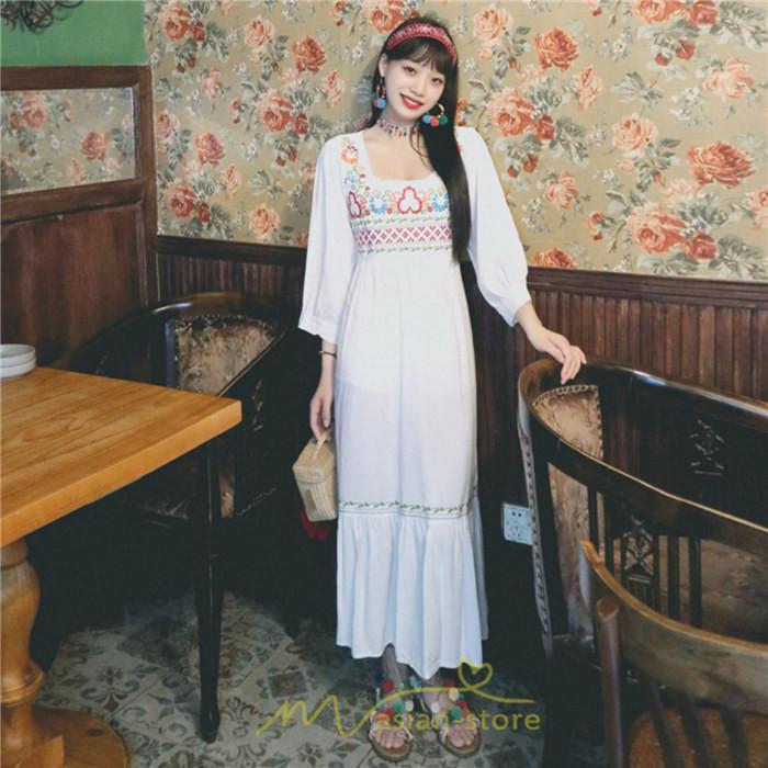 マキシ | 長袖ワンピース レディース 夏秋 コットン 10代 20代 30代 40代 50代 マキシワンピース ロングワンピース おしゃれ 着痩せ 大人可愛い 綺麗 かわいい