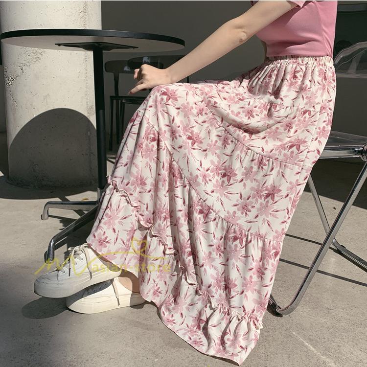 スカート | レディース シフォン フレア マキシ ロングウエストゴム マキシゆったり 普通着 お出かけ お呼ばれ カジュアル 通勤通学 リゾート