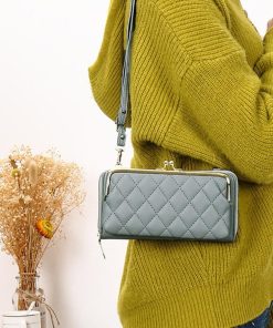 長財布 | キルティング がま口財布 ポシェット韓国