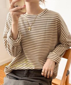 tシャツ・カットソー | Tシャツ レディース トップス 長袖 カットソー ボーダー シンプル ボートネック ストライプ柄 20代30代40代50代 着回し 通勤通学 お出かけ カジュアル 着痩せ