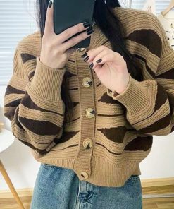 ニット・セーター | ニットカーディガン 秋冬レディース 配色