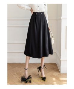 スカート | レディース ボトムス ロング丈 ミモレ丈 Aライン 楽チン 大人 きれいめ 20代 30代 40代 通勤 脚長効果 OL オシャレ 上品 ビジネス オフィス